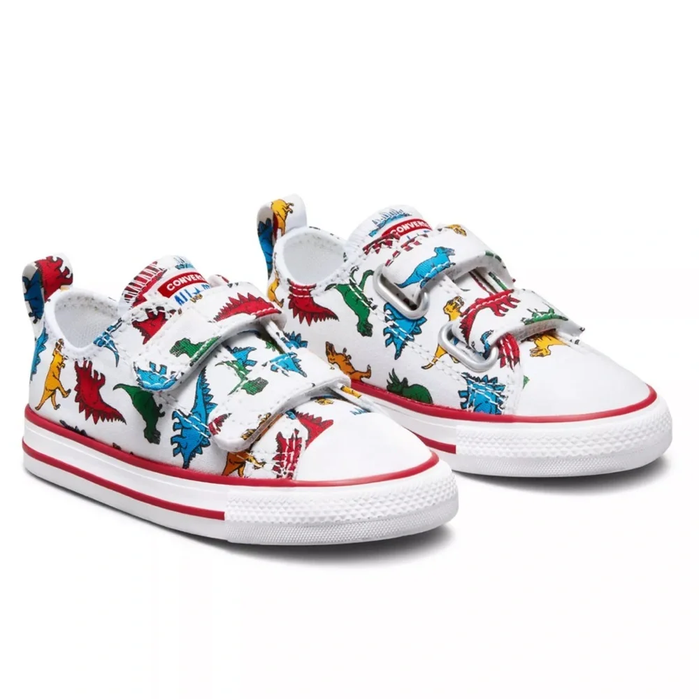 Converse Chuck Taylor All Star CTAS Boys Baby Infant Dinosaur Low Top Sneakers